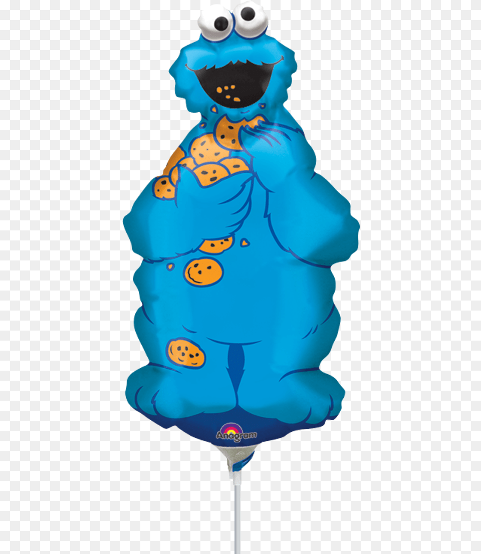 Cookie Monster Full Body 14quot Globo Met Cookie Monster Small Balloons, Food, Sweets, Baby, Person Free Png