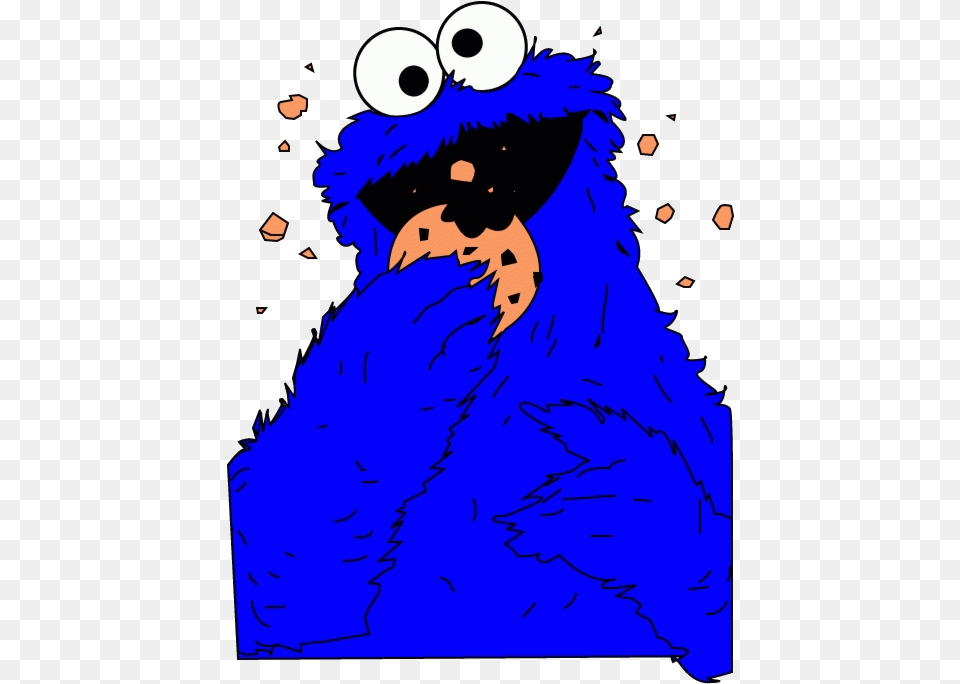Cookie Monster Transparent Cookie Monster Eating Cookies Faces, Person, Animal, Bird, Jay Free Png Download