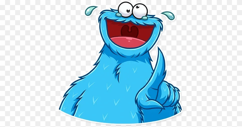 Cookie Monster Whatsapp Stickers Stickers Cloud Cookie Monster Sticker Pack, Cartoon, Animal, Bird, Fish Free Png Download
