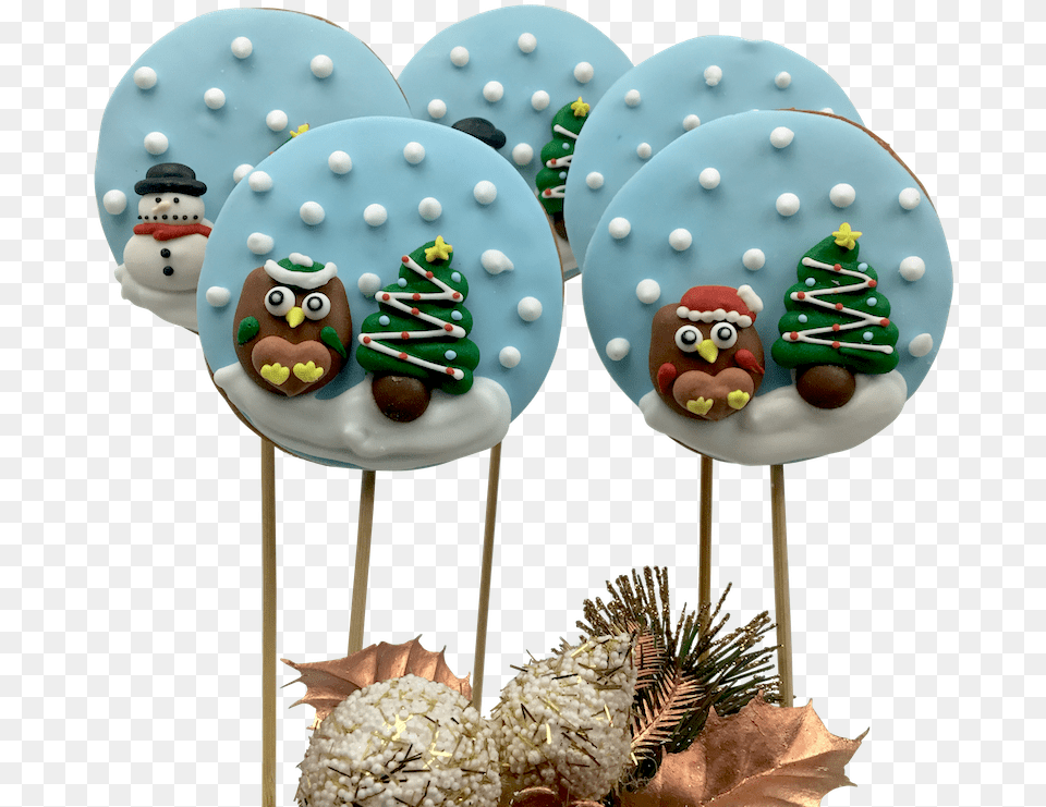 Cookie Pop Owl Snowglobes1 Chocolate, Sweets, Cream, Dessert, Food Free Png