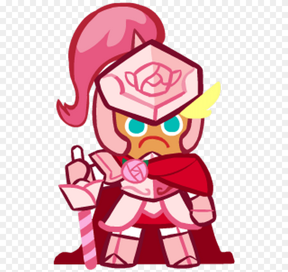 Cookie Run Knight Cookie Rose Armor, Food, Sweets, Dynamite, Weapon Free Png Download