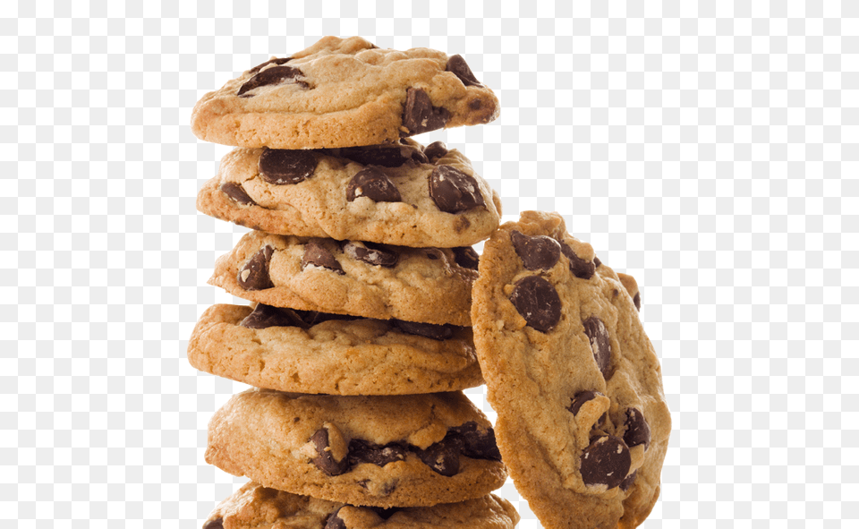 Cookie Stack Of Chocolate Chip Cookies, Food, Sweets, Burger, Bread Free Transparent Png