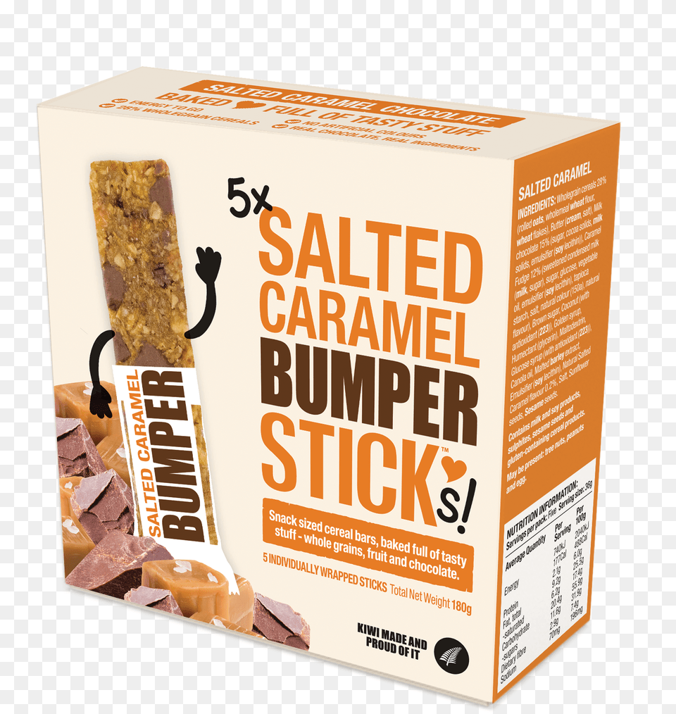 Cookie Time Salted Caramel Bumper Stick 5 Pack 180g Carton, Box, Food, Sweets, Advertisement Free Png Download