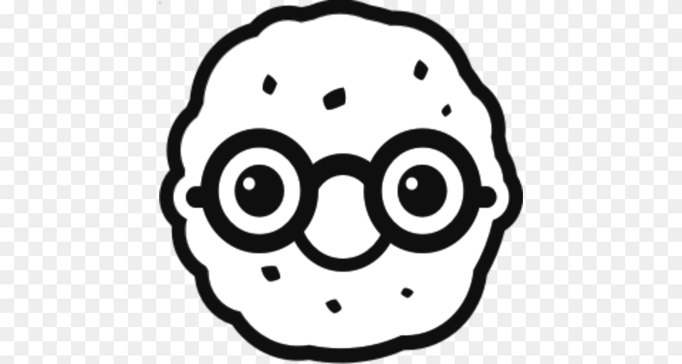 Cookie Transparent Download Black And White Huge Freebie, Accessories, Glasses, Stencil, Animal Free Png
