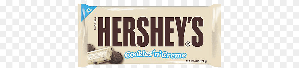 Cookies 39n39 Creme Xl Candy Bar 4 Oz Hersheys Cookies And Cream Bar, Food, Sweets, License Plate, Transportation Png