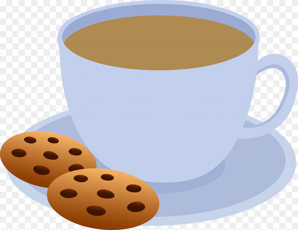 Cookies And Hot Chocolate Clipart, Cup, Food, Sweets, Beverage Png Image