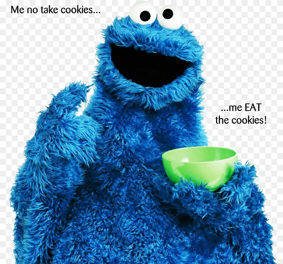 Cookies May Be Set By The Cookie Monster Clear Background, Bag, Plush, Toy, Clothing Free Transparent Png