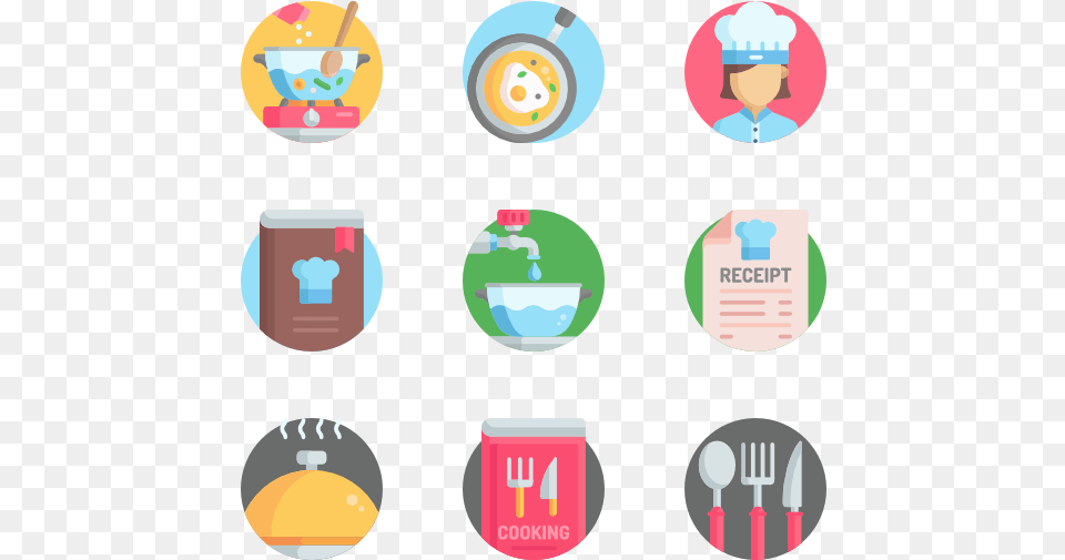 Cooking 50 Icons Cooking, Cutlery, Fork, Spoon, Person Free Png