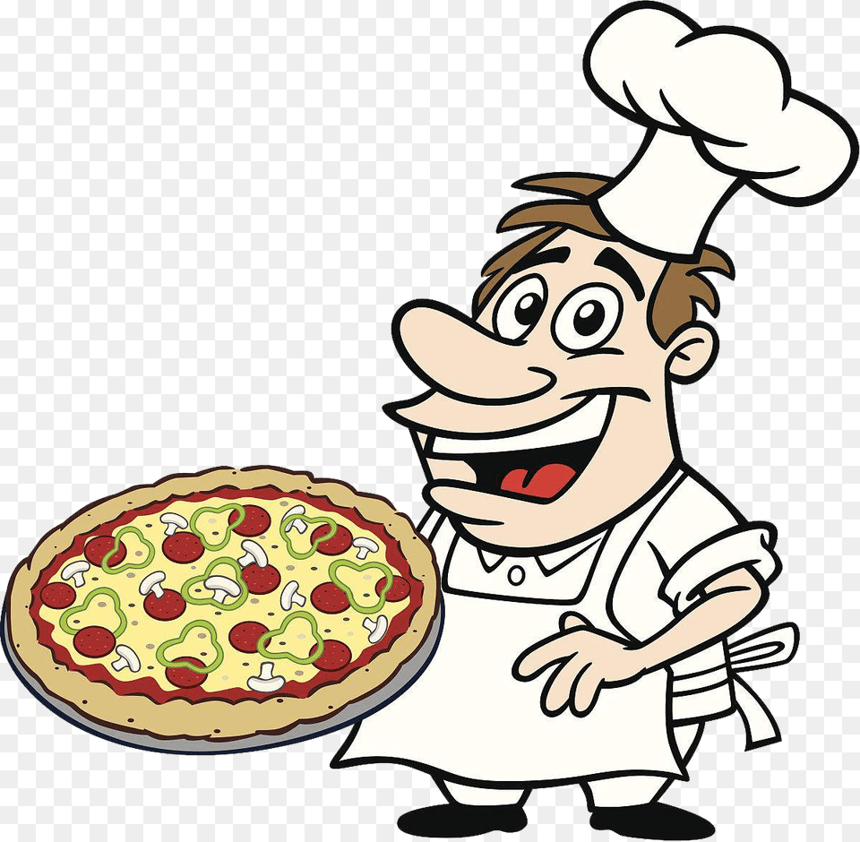 Cooking Clipart Covered Food Bbq Humour, Pizza, Baby, Person, Face Png Image