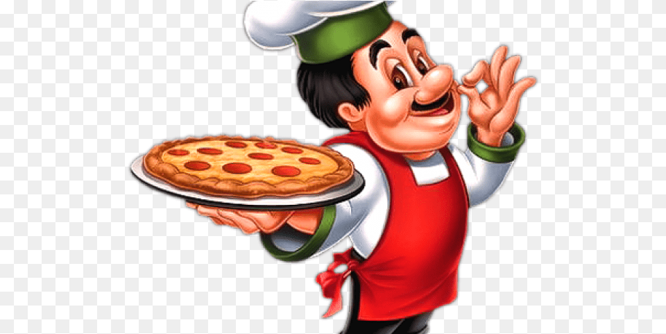 Cooking Clipart Italian Chef Italian Pizza Man, Food, Adult, Female, Person Free Transparent Png