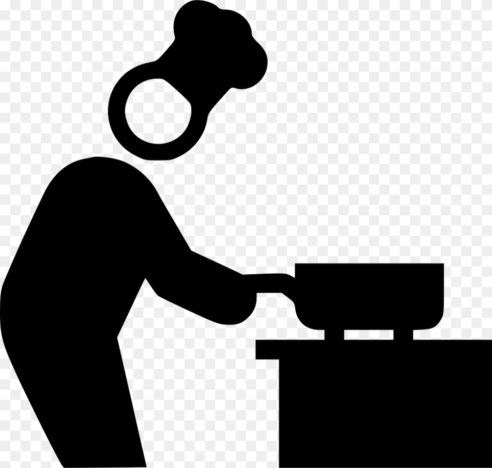 Cooking Comments Cooking, Silhouette, Stencil, Cooking Pan, Cookware Free Png