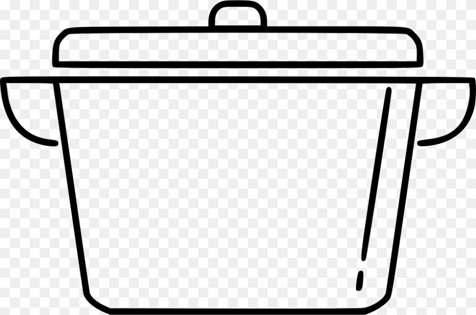 Cooking Dinner Restaurant Food Boil Clipart Black And White, Bucket Free Transparent Png