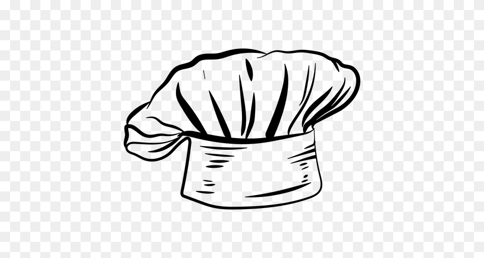 Cooking Hat Hand Drawn, Gray Png Image