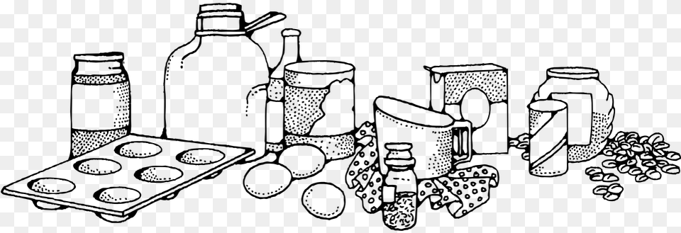 Cooking Ingredients Receipe Bread Ingredients Baking Ingredients Clip Art, Gray Free Transparent Png