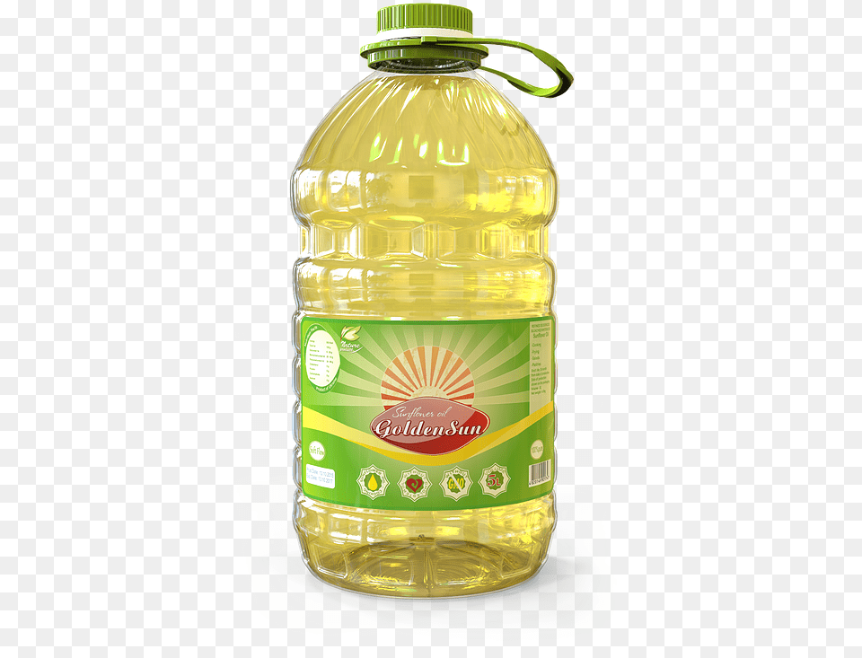 Cooking Oil 5l Sunflower Oil 5l Vegetable Oil 5l Golden Sun Sunflower Oil, Cooking Oil, Food, Bottle, Shaker Free Png
