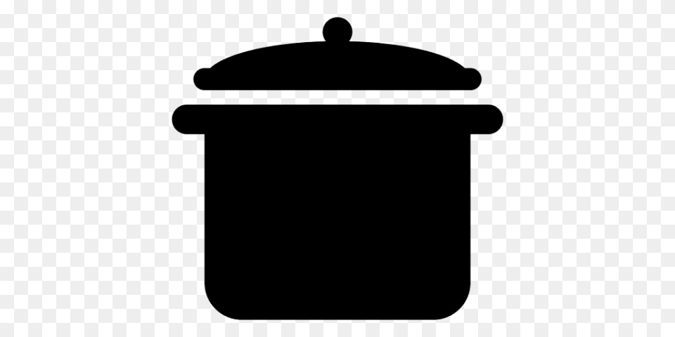 Cooking Pot, Gray Png