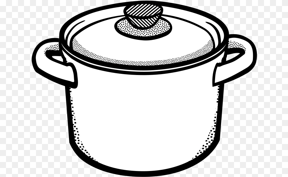 Cooking Pot Clipart Outline Pot Clipart Black And White, Cookware, Cooking Pot, Food Free Png Download