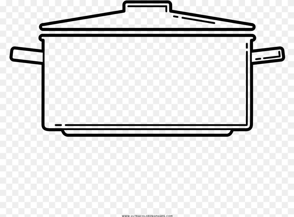 Cooking Pot Coloring, Gray Png Image