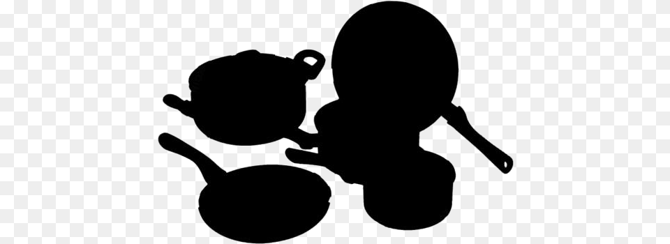 Cooking Pots And Pans Transparent Images Illustration, Silhouette, Stencil, Smoke Pipe Png