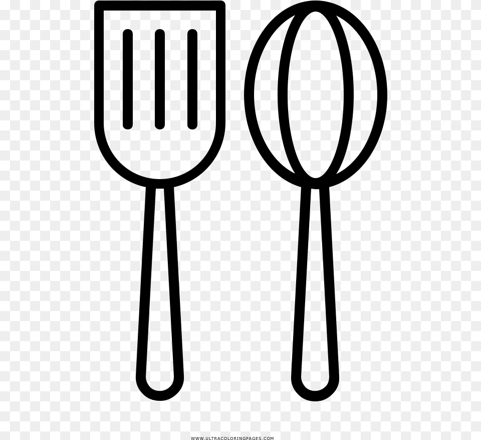 Cooking Utensils Coloring, Gray Free Png Download