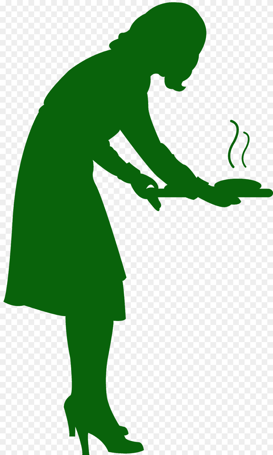 Cooking Woman Silhouette, Person, Cleaning Png Image