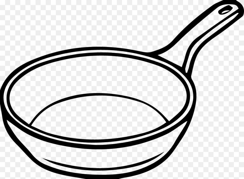 Cookware Frying Pan Drawing Clip Art Frying Pan Drawing, Gray Png