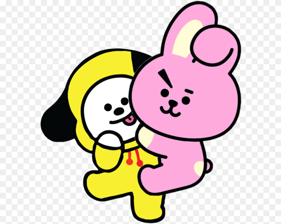 Cooky Chimmy Bt21 Bts Kpop Characters Love Cute Bt21 Cooky And Chimmy, Baby, Person, Plush, Toy Free Png Download