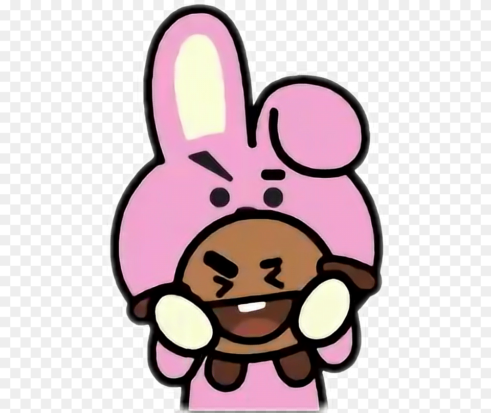 Cooky Shooky Shookycooky Bt21 Sticker By Aesthetic Bt21 Cooky And Shooky, Purple, Cup Free Png Download