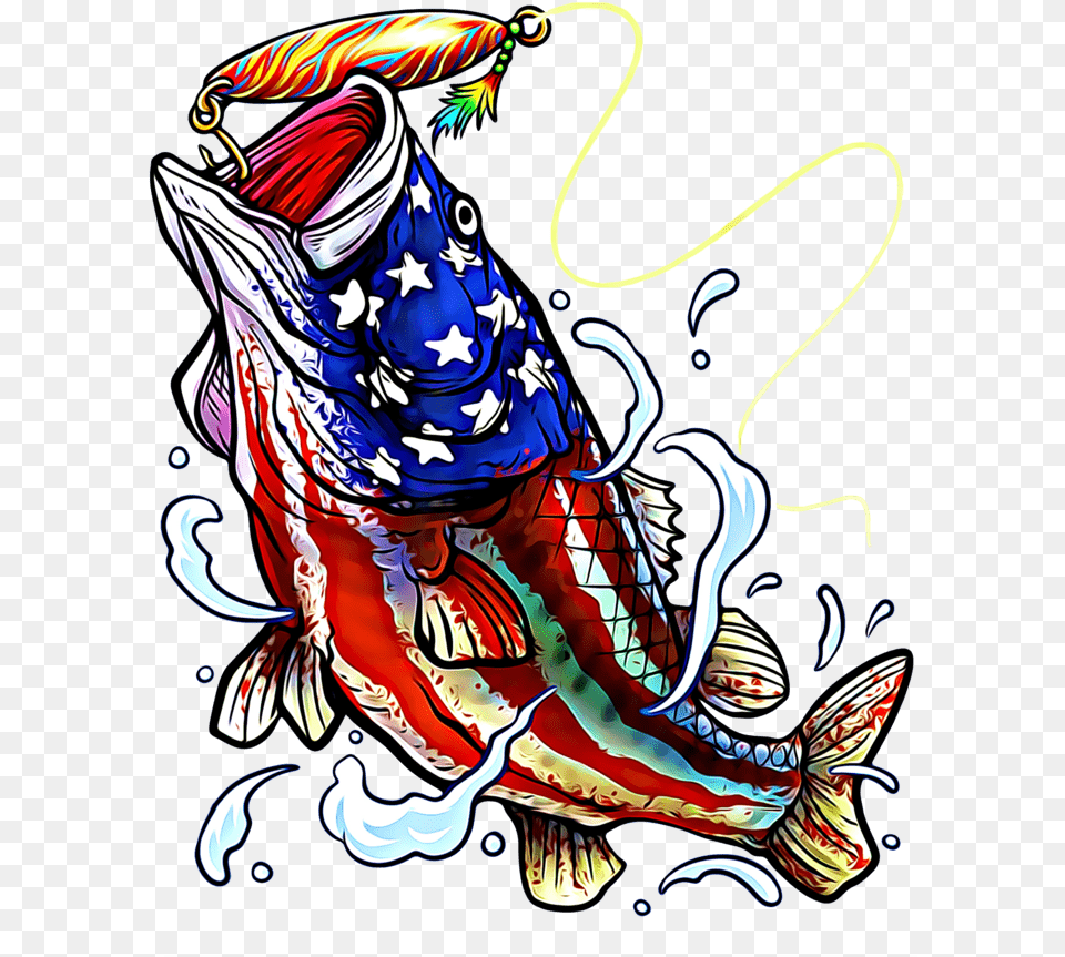 Cool American Flag Designs, Animal, Carp, Fish, Person Png