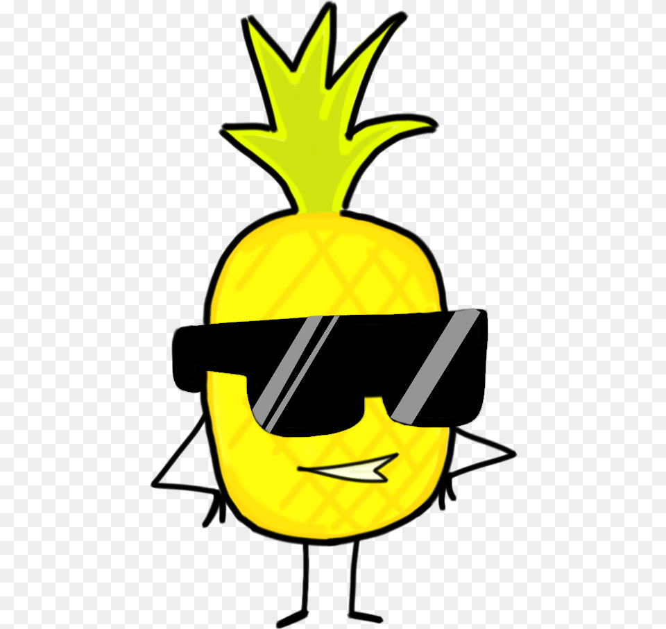 Cool Ananas Coolananas Cartoon Food Becool Glasses, Fruit, Pineapple, Plant, Produce Free Transparent Png
