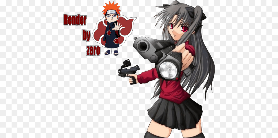 Cool Anime Girl With Gun, Publication, Book, Comics, Adult Free Transparent Png