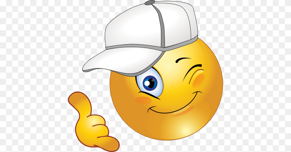 Cool Boy Call Me Smiley Emoticon Clipart, Baseball Cap, Cap, Clothing, Hat Free Png