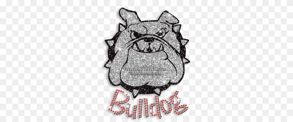 Cool Bulldog Face Glitter Iron On Rhinestone Transfer Bulldog Cafe, Advertisement, Adult, Wedding, Person Free Png