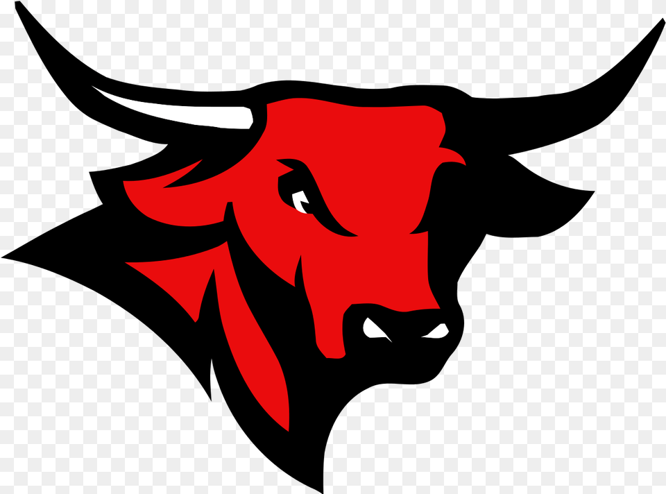 Cool Bulls Logo Clothing Black, Animal, Bull, Mammal, Cattle Png