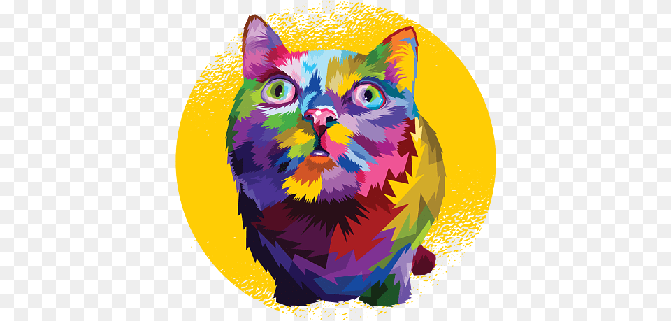 Cool Cat, Art, Graphics, Painting, Animal Free Transparent Png