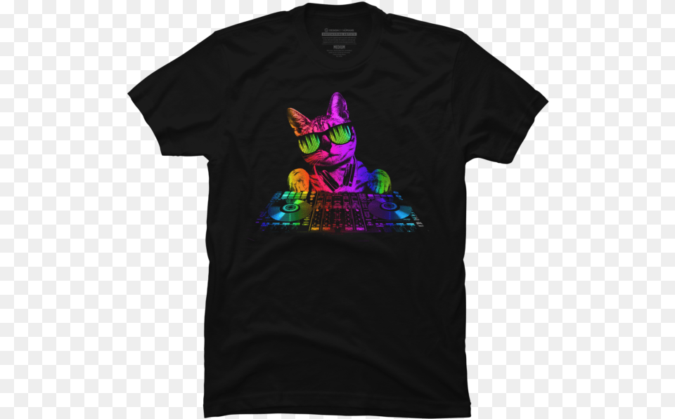 Cool Cat Dj Yob Our Raw Heart, Clothing, T-shirt, Animal, Mammal Png Image