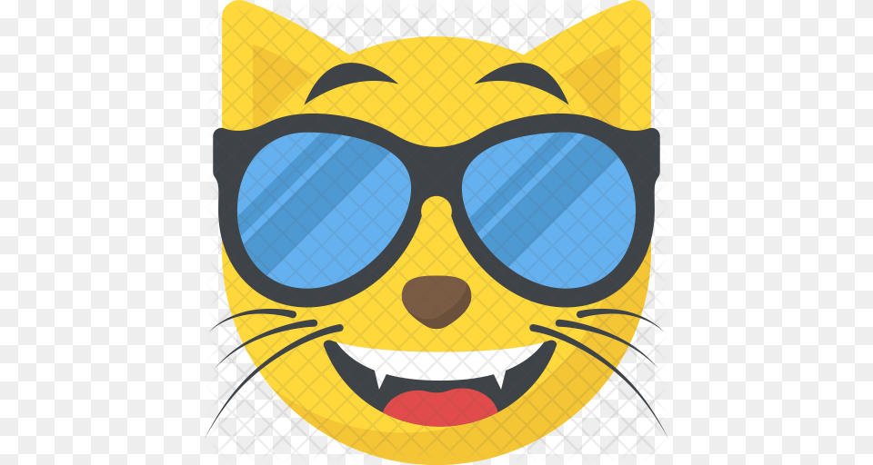 Cool Cat Emoji Icon, Accessories, Sunglasses, Glasses, Cartoon Free Png Download