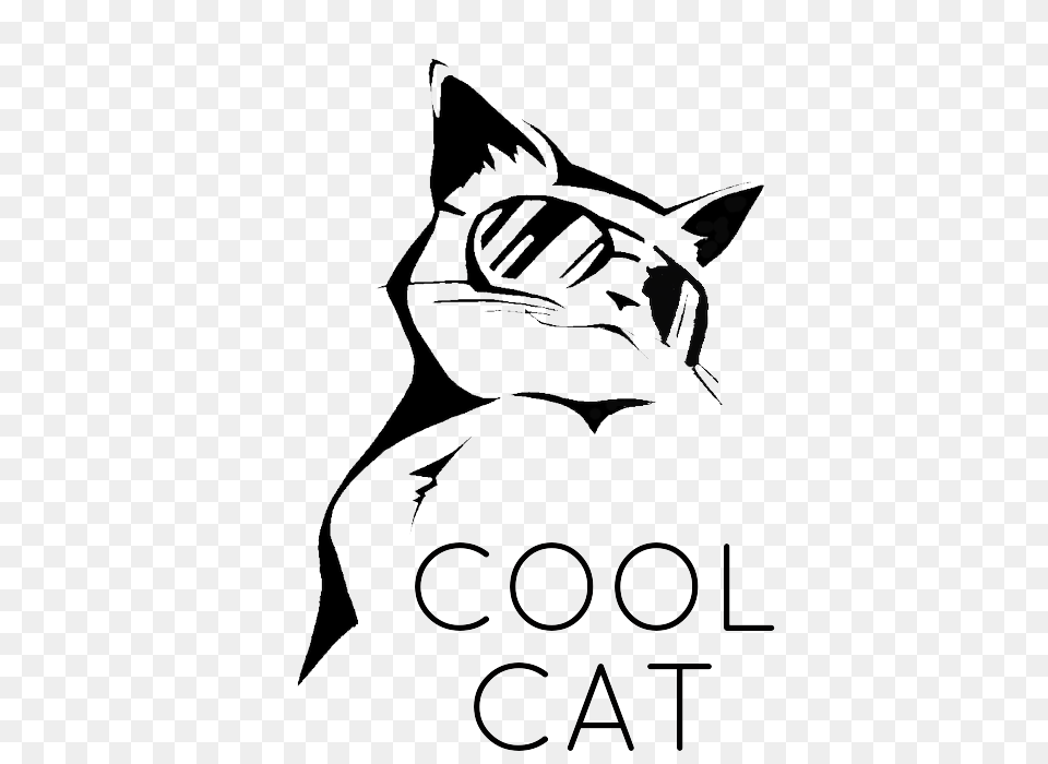 Cool Cat Poster Keep Calm O Matic, Stencil, Adult, Female, Person Png