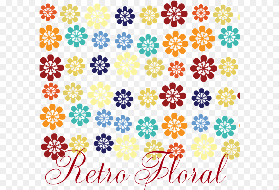 Cool Chic Floral Banner Cafepress Bright Retro Floral Rectangular Canvas Pillow, Pattern, Art, Floral Design, Graphics Free Png