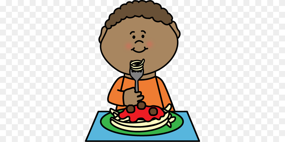 Cool Clipart Of Eating Kid Eating Healthy Food Clipart Clipartsgram, Fork, Cutlery, Microphone, Electrical Device Free Png