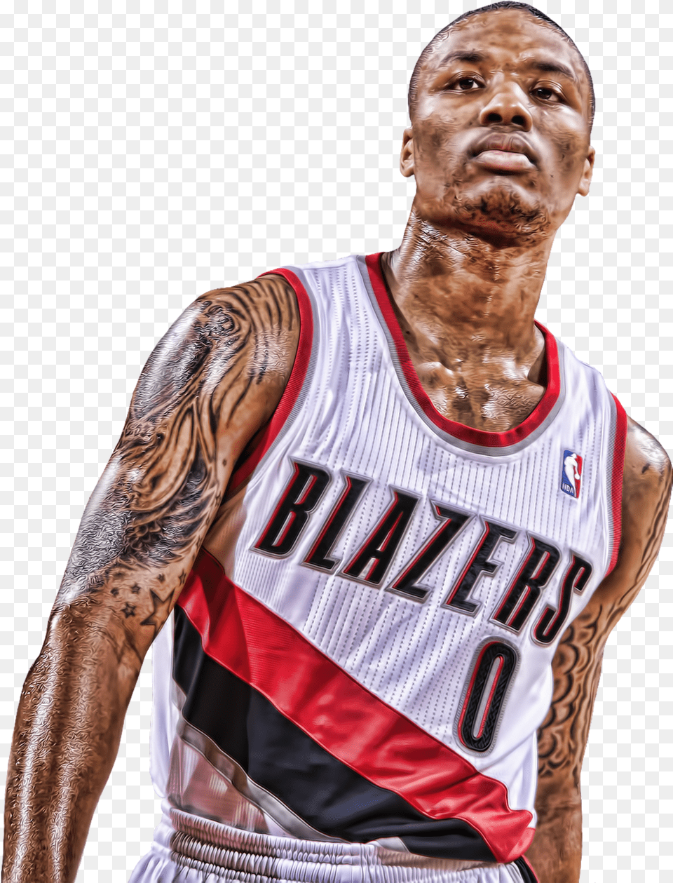 Cool D Hd Basketball Free Portland Trail Blazers, Person, Skin, Tattoo, Adult Png Image