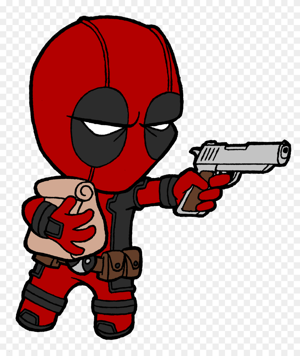 Cool Deadpool Drawings Gaming Drawings, Firearm, Gun, Handgun, Weapon Free Png