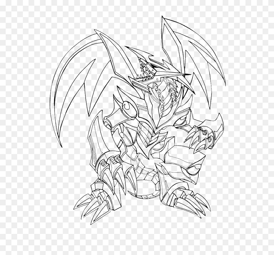 Cool Dragon Cool Dragons Colouring Pages Yu Gi Yu Gi Oh Monster Drawings, Art, Drawing, Electronics, Hardware Free Png Download