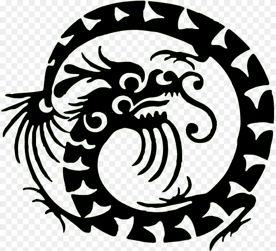 Cool Dragons Clipart Dragon Circular Pattern, Blackboard Free Png Download