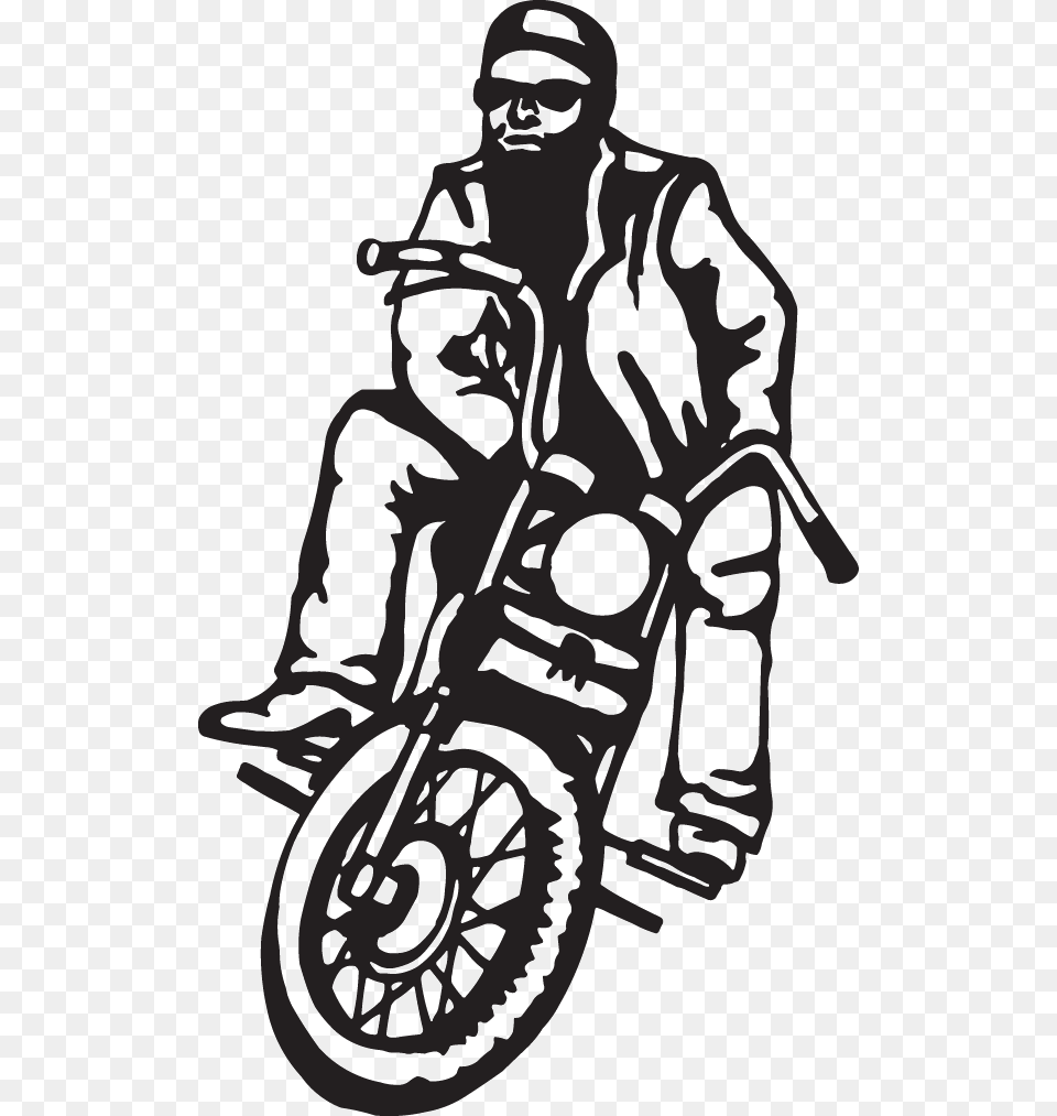 Cool Dude Chopper Motorcycle Decal Cool Dude, Stencil, Face, Head, Person Free Transparent Png