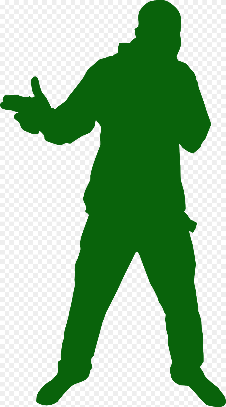 Cool Dude Silhouette, Green, Person Png