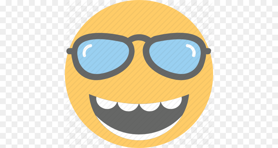 Cool Emoji Emoji Emoticon Happy Face Sunglasses Emoji Icon, Accessories, Glasses, Goggles Png Image
