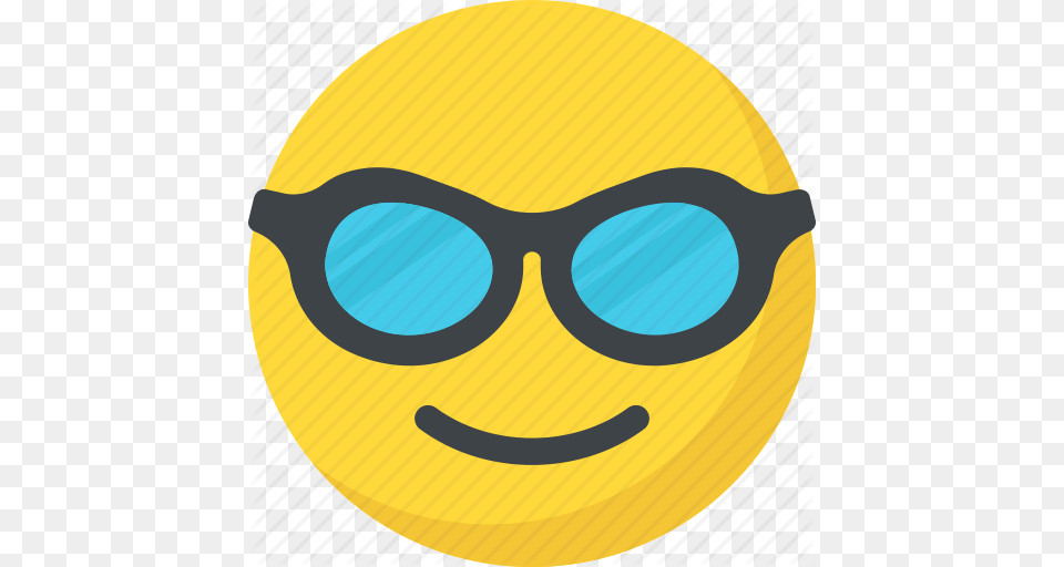 Cool Emoji Emoji Emoticon Happy Face Sunglasses Emoji Icon, Accessories, Glasses, Goggles Png Image