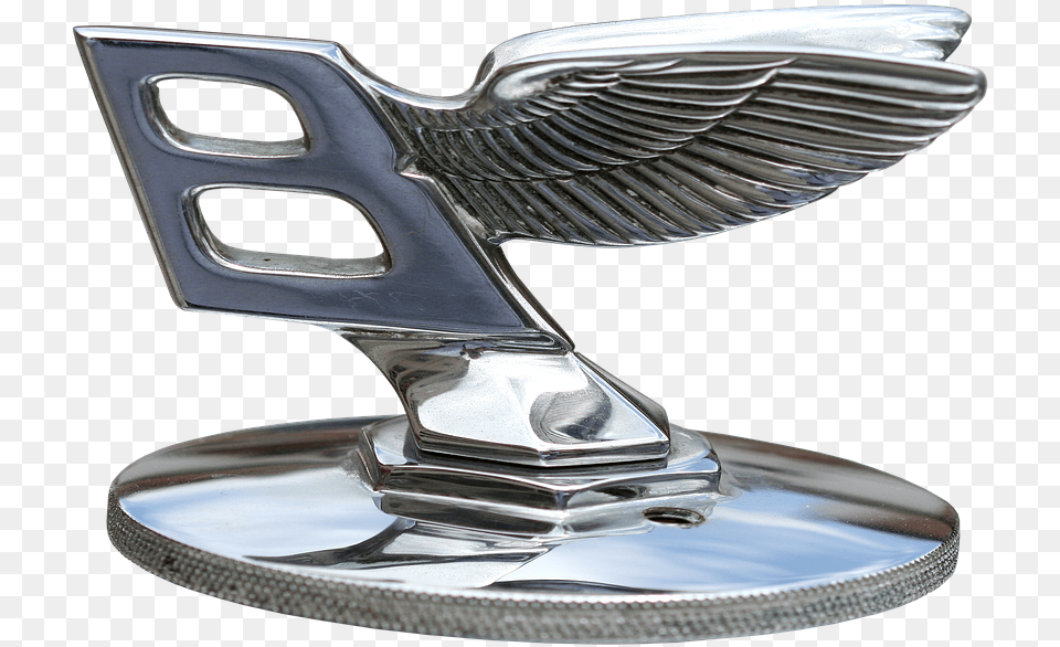 Cool Figure Silver Bentley Antique Chrome Figure Figura De Bentley, Emblem, Symbol, Car, Transportation Free Png