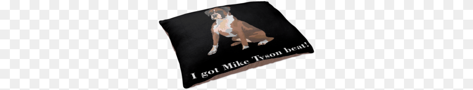 Cool Funny Dog Bed With Boxer And Message Quoti Got Mike Pet, Animal, Mammal, Home Decor, Cushion Free Png